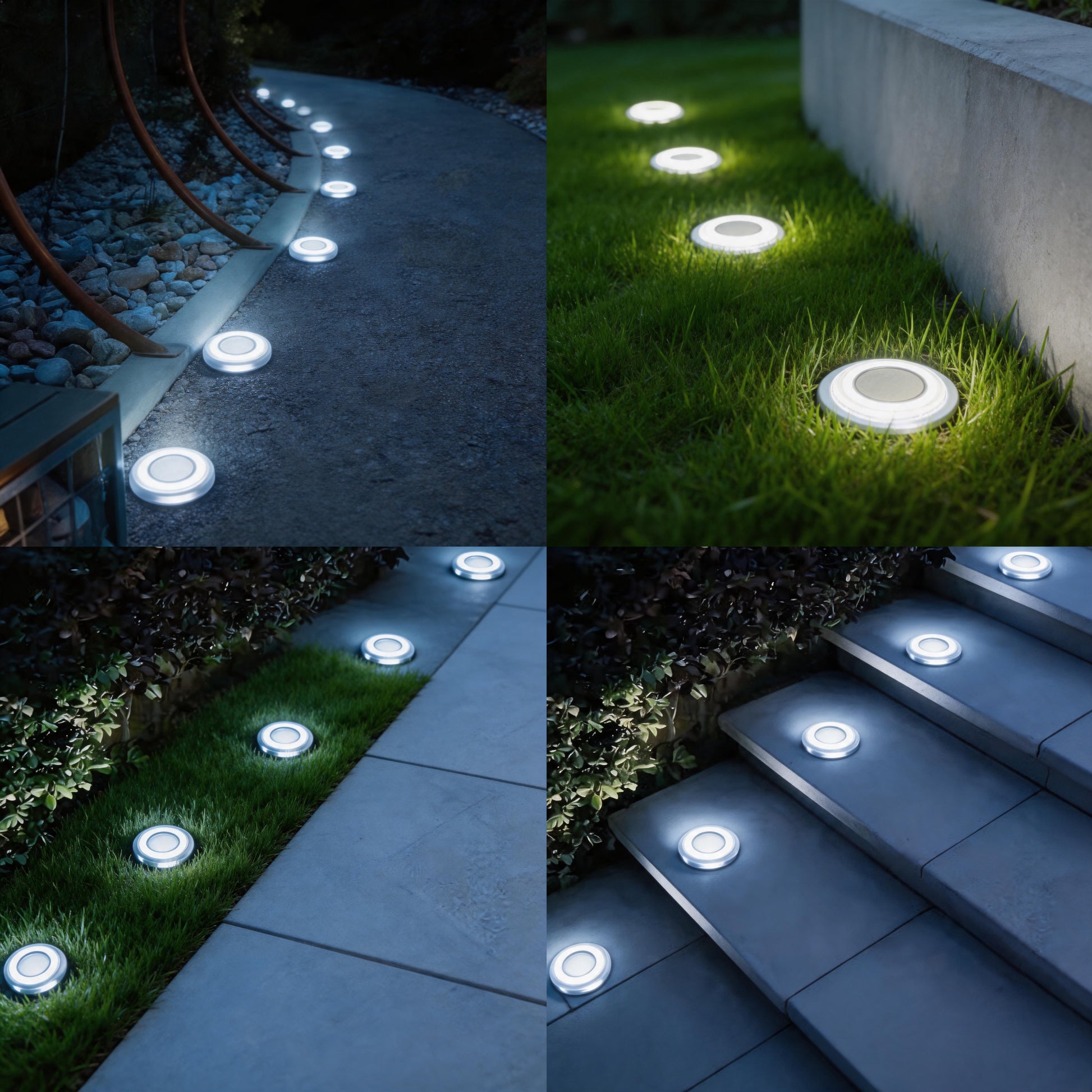 solar buried lights, stone pathway lighting