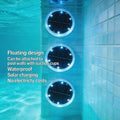 floating solar pool lights, white picket fence