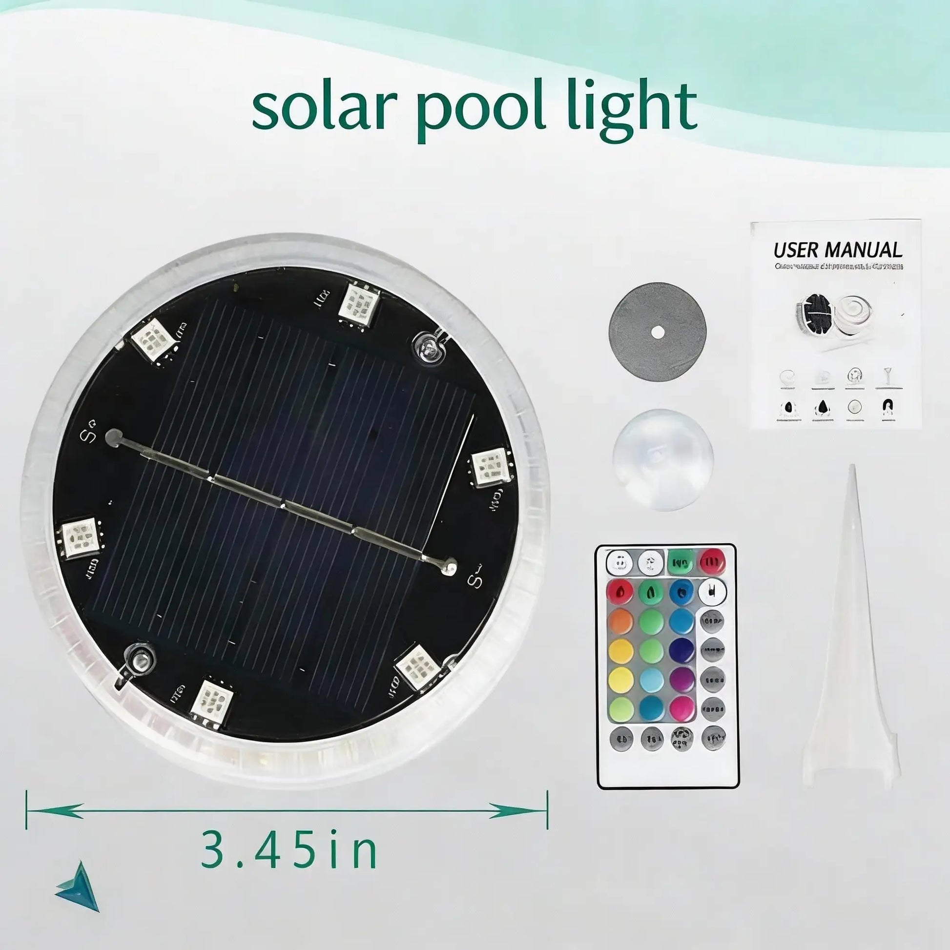 floating solar pool lights, balcony decoration
