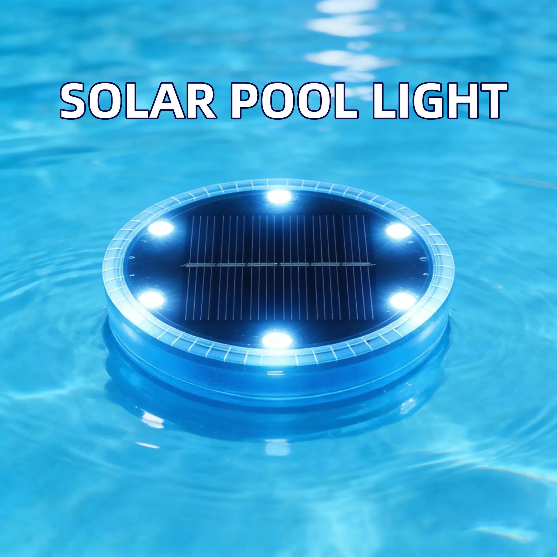 floating solar pool lights, multi-unit display