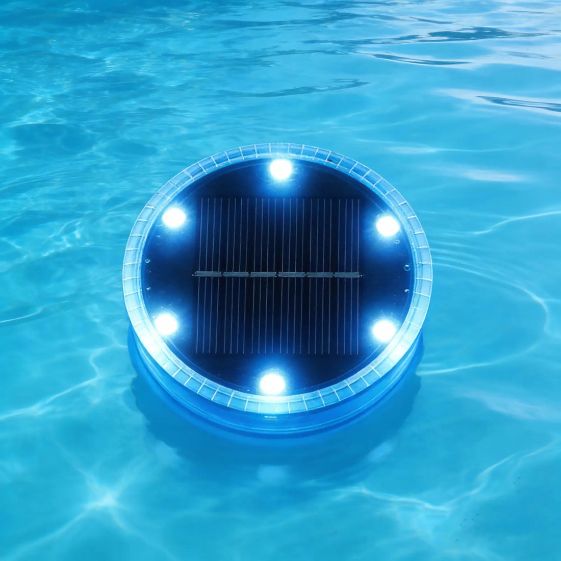 floating solar pool lights, color-changing, IP68 waterproof