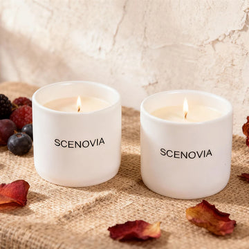 Berry Rose Luxury Scented Candle Set of 2 by SCENOVIA