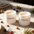 SCENOVIA Berry Rose Aromatherapy Scented Candle with Essential Oils