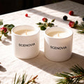 Berry Rose Decorative Soy Wax Scented Candle Duo - SCENOVIA