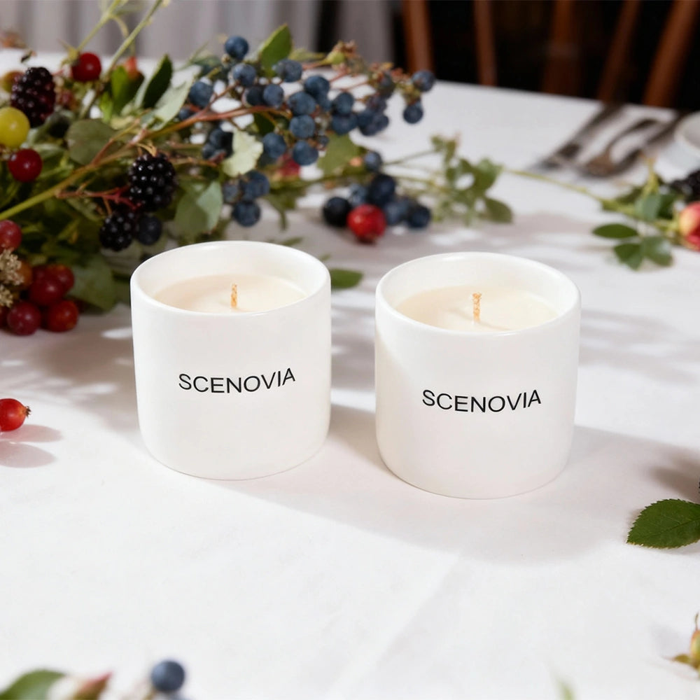 SCENOVIA Berry Rose Elegant Home Fragrance Scented Candle