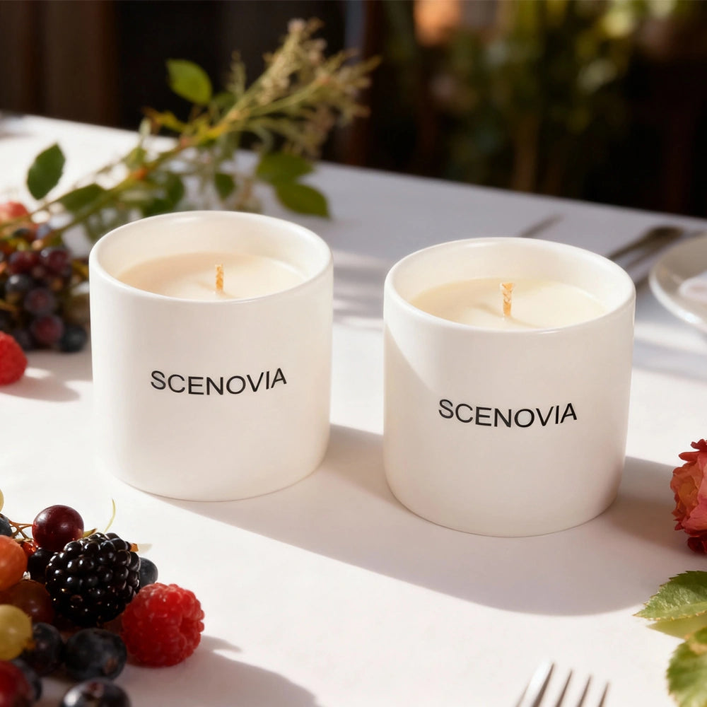 Berry Rose Relaxing Spa-quality Scented Candle Set - SCENOVIA