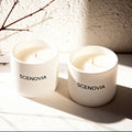 Blue Collier Driftwood Luxury Scented Candle Set of 2 by SCENOVIA