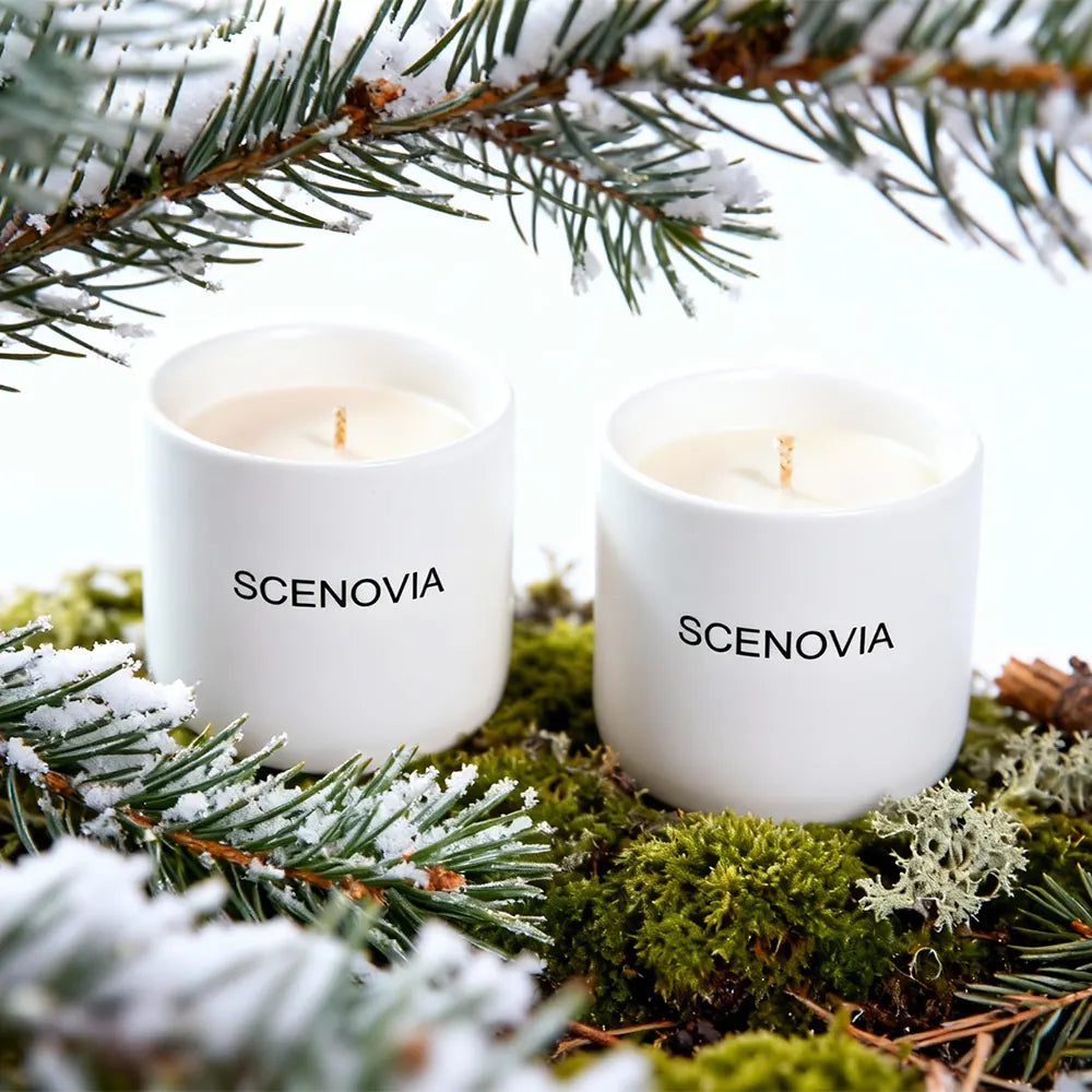 French Black Juniper Luxury Scented Candle Set of 2 by SCENOVIA