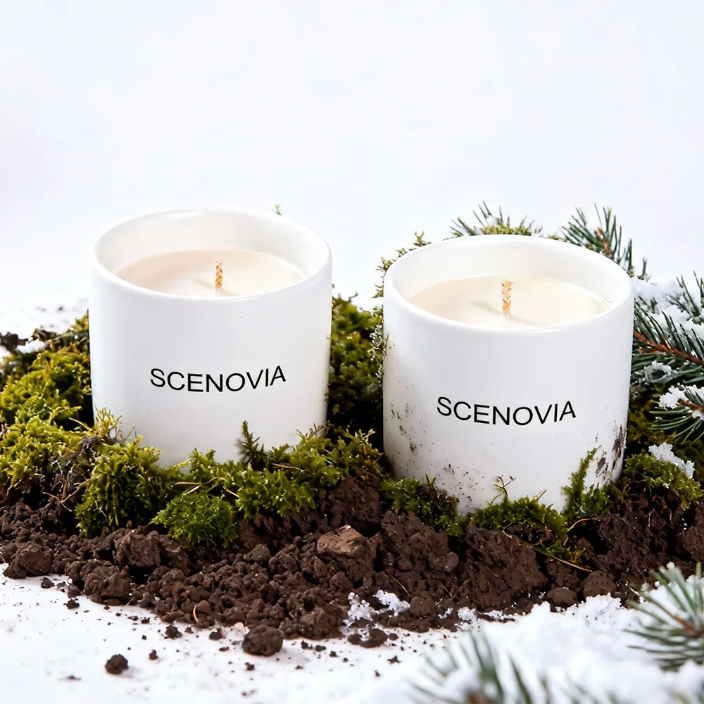 SCENOVIA French Black Juniper Elegant Home Fragrance Scented Candle