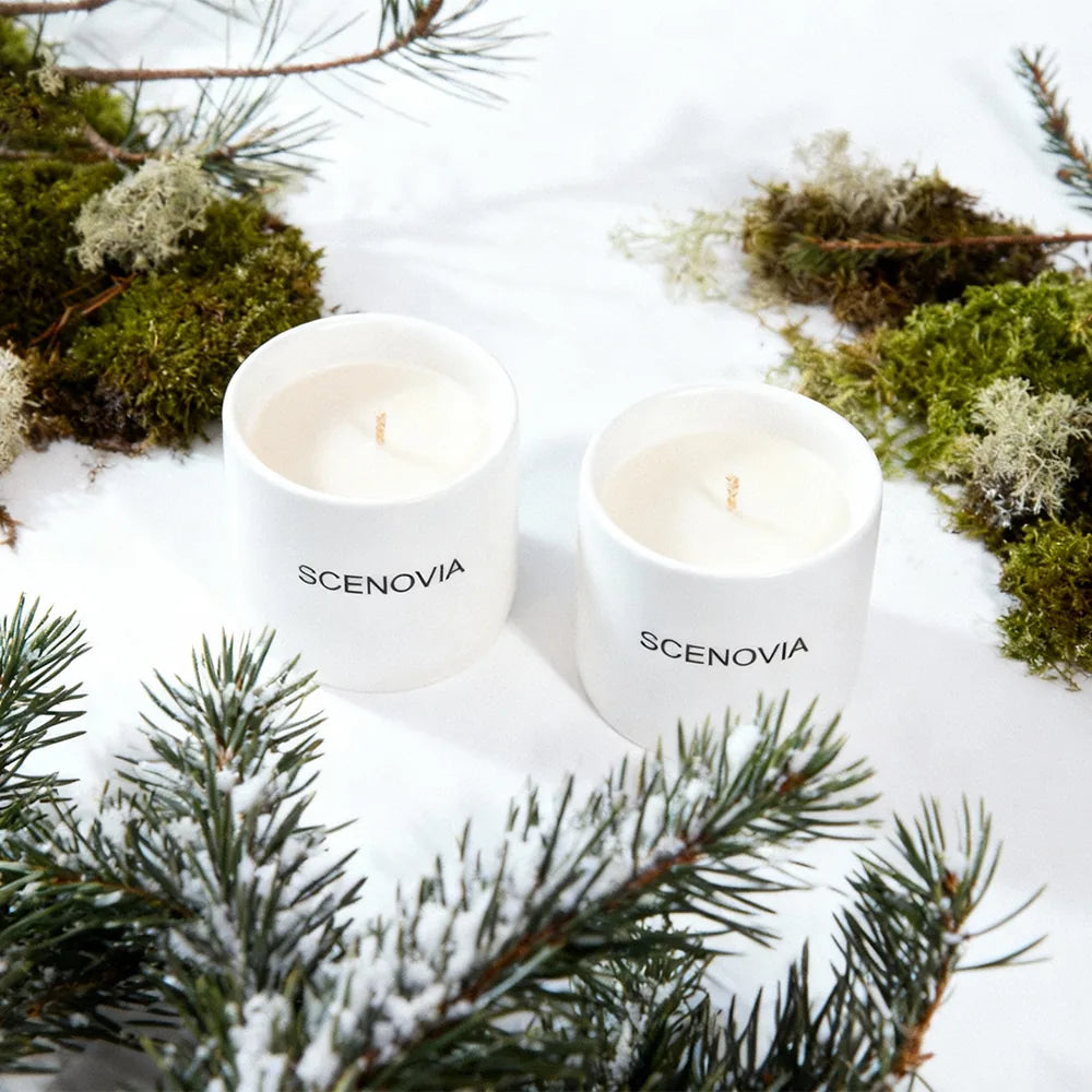 French Black Juniper Relaxing Spa-quality Scented Candle Set - SCENOVIA