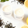 SCENOVIA White Tea Happy Aromatherapy Scented Candle with Essential Oils