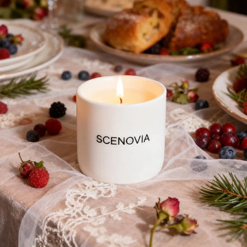 Berry Rose scented candle, soy wax, fruity rose