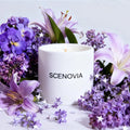 Bobby's Flower Shop scented candle, bedside table styling