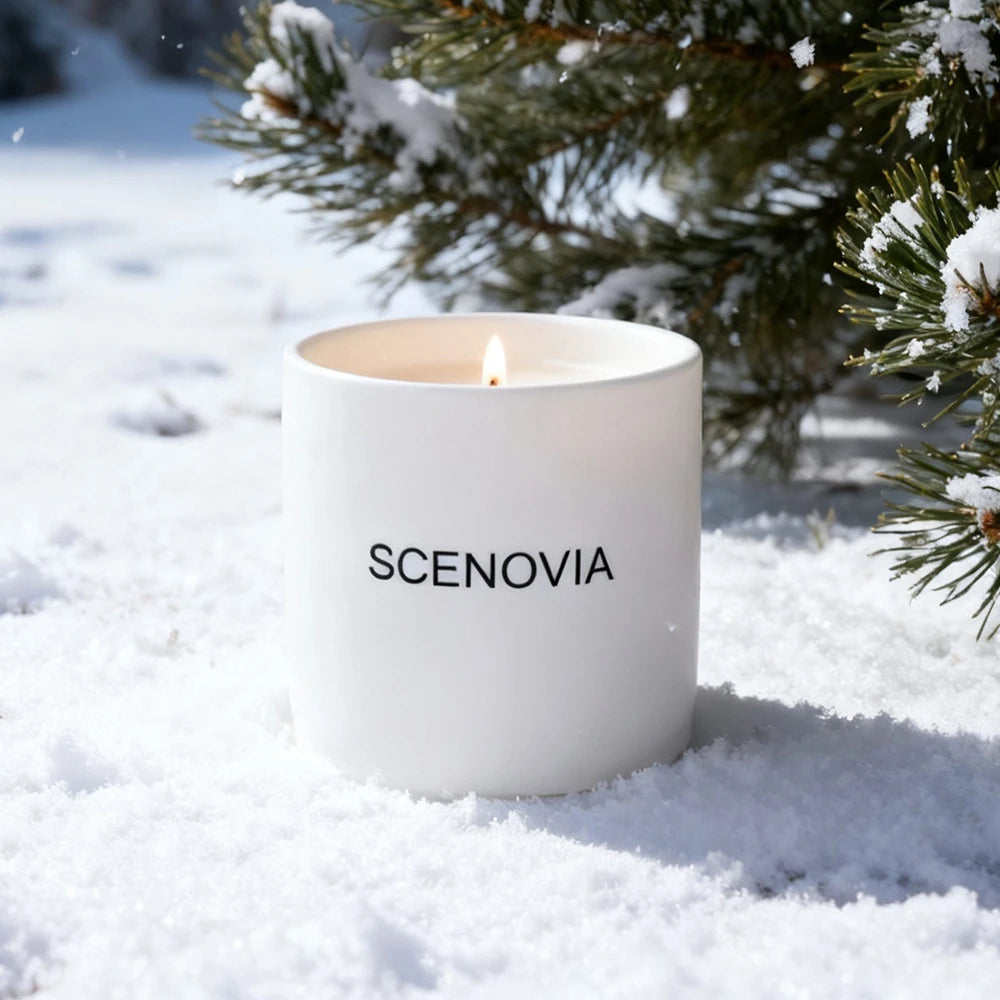 French Black Juniper scented candle, bathroom spa setting