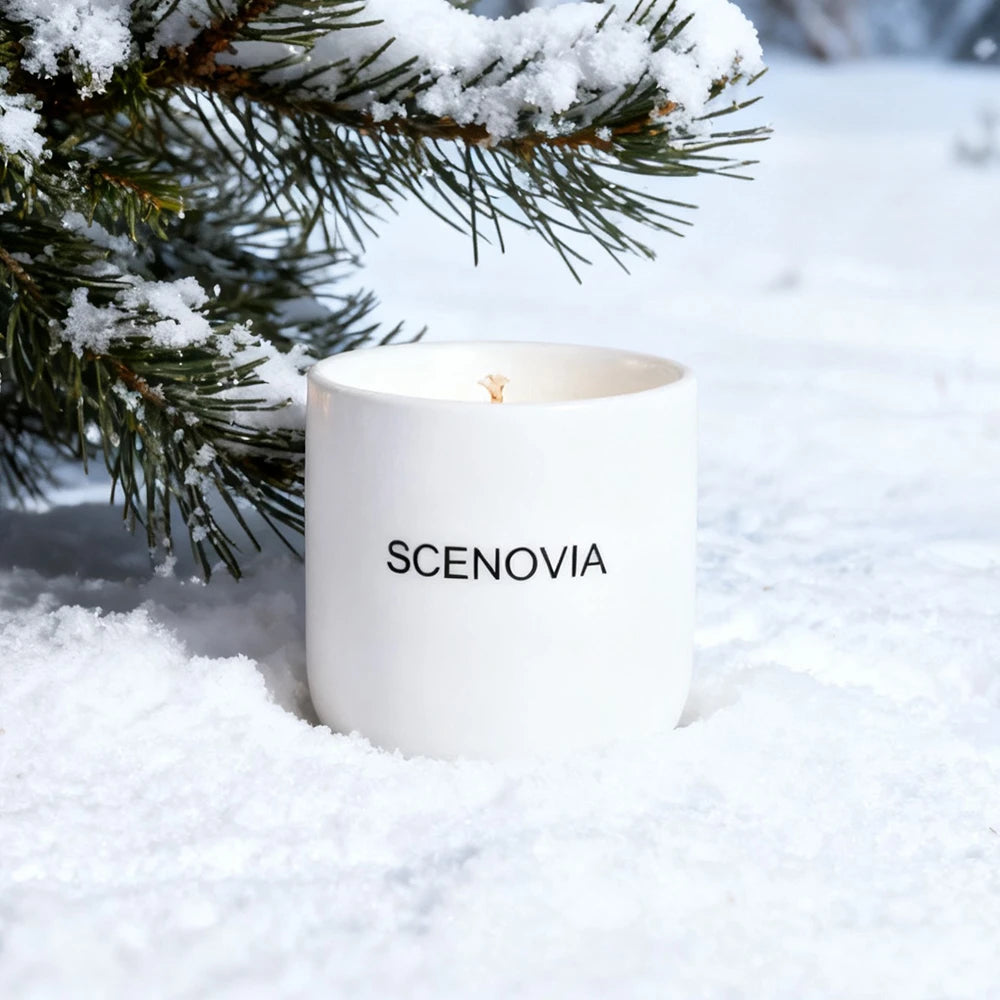 French Black Juniper scented candle, smoky woody, masculine