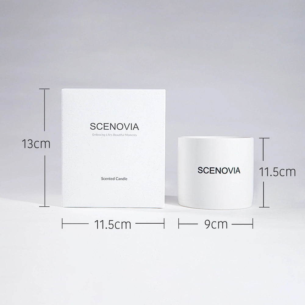 SCENOVIA scented candle soy wax package