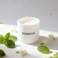 White Jasmine & Mint scented candle, floral mint, refreshing