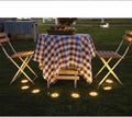 solar buried lights, solar panel detail