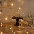 solar copper wire string lights, rainy night, weatherproof