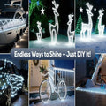 solar copper wire string lights, outdoor garden decoration