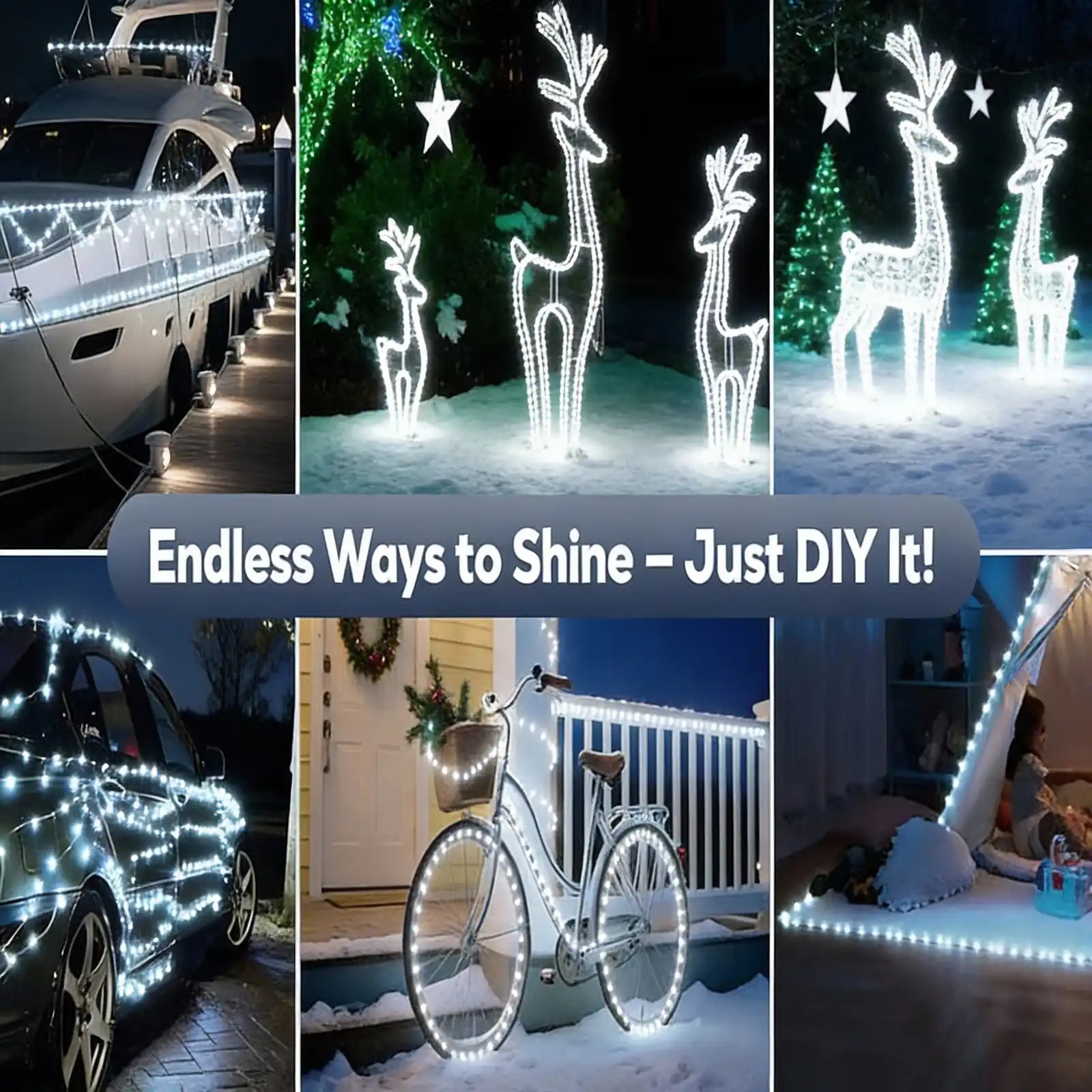 solar copper wire string lights, outdoor garden decoration