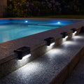 solar step lights, white light Australian backyard
