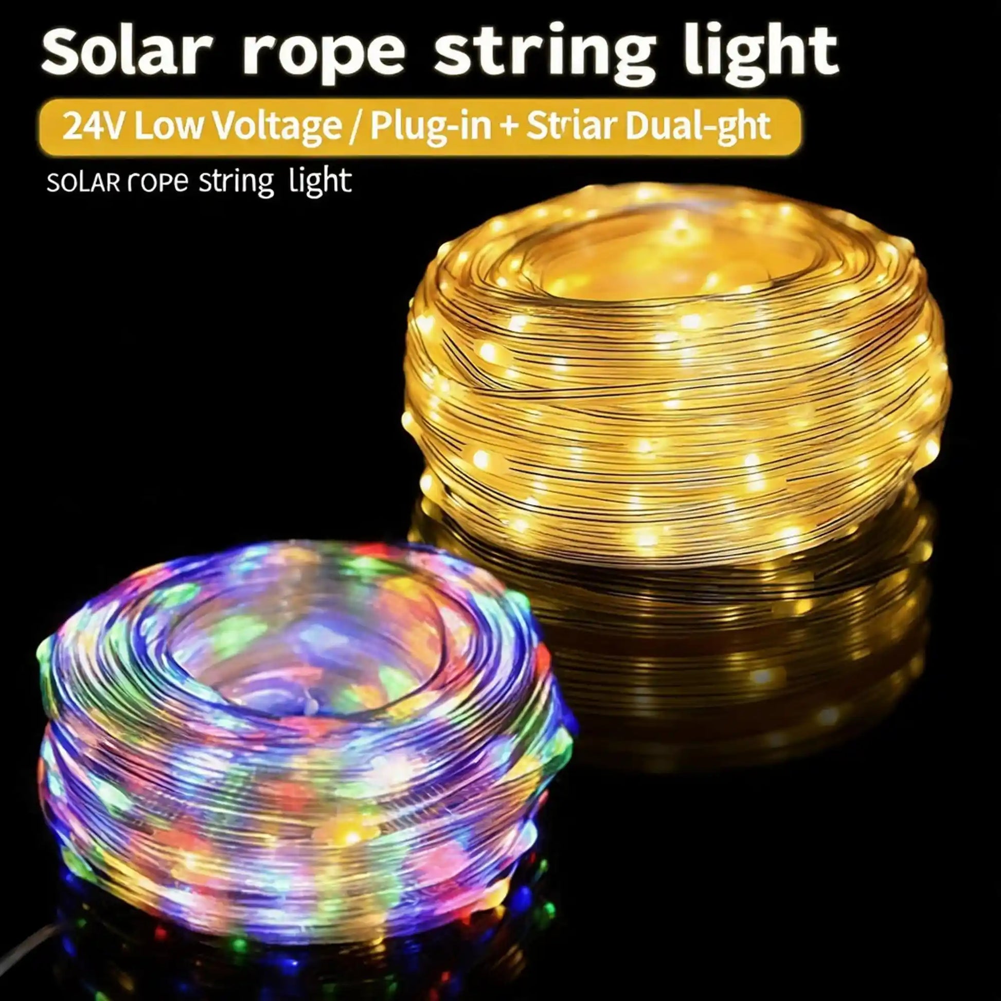 solar garden rope lights, Australian backyard