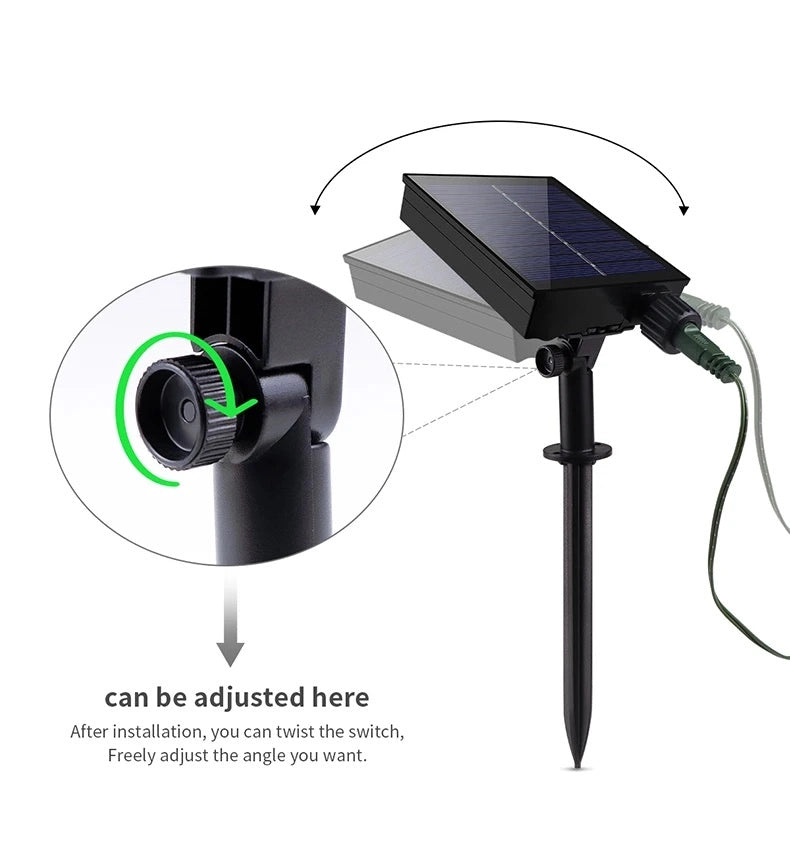 solar garden rope lights, multi-unit display