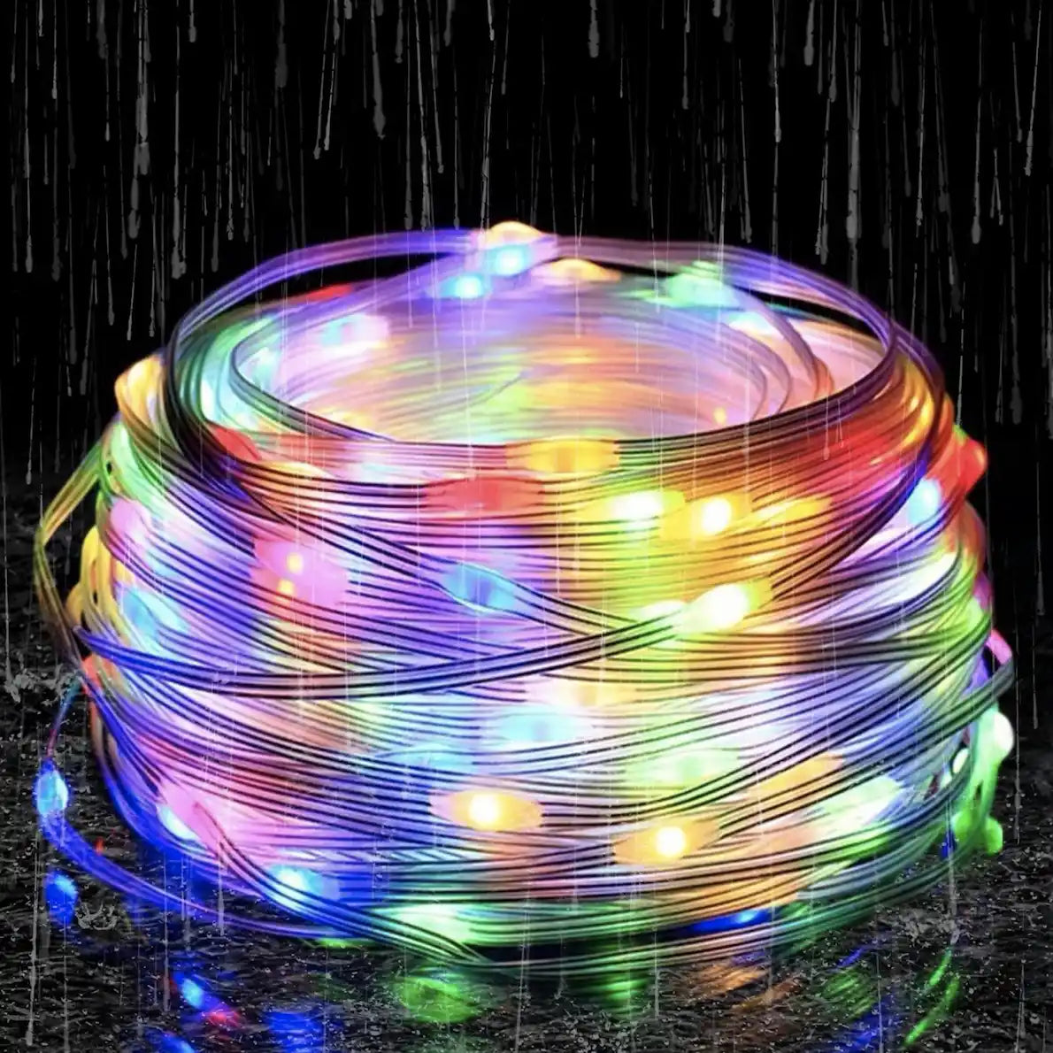 solar garden rope lights, ambient night lighting