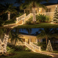 solar garden rope lights, rainy night, weatherproof