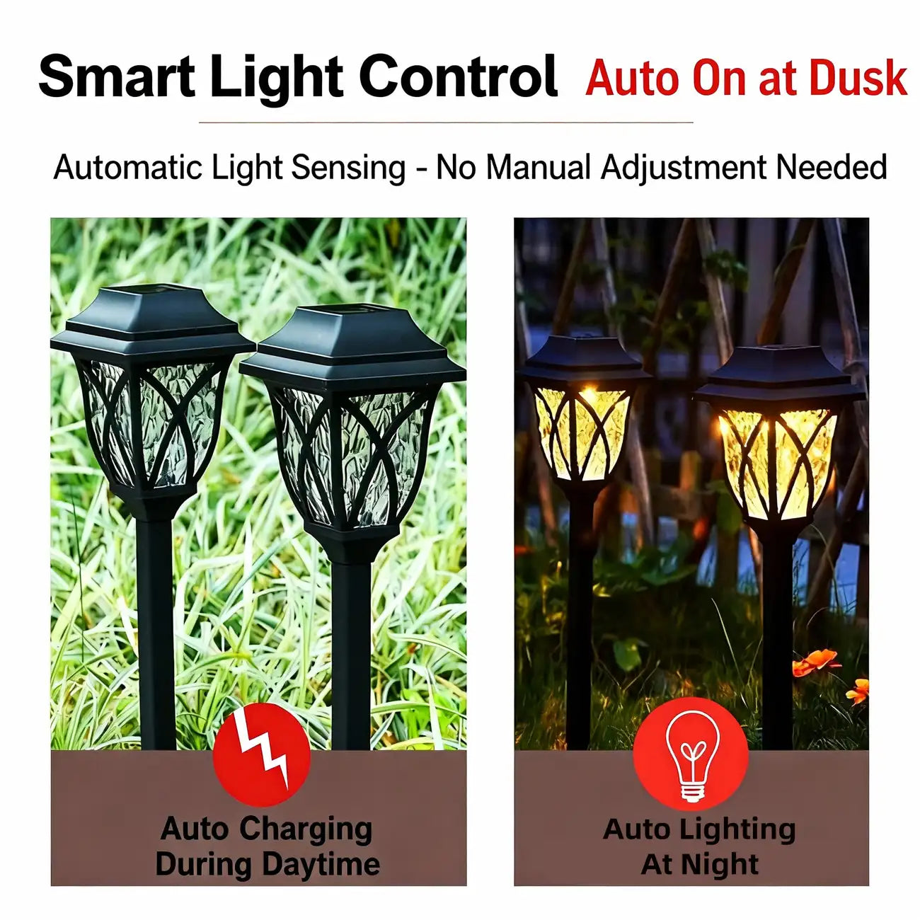 solar landscape lights, multi-unit display