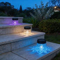 solar lotus light, poolside decor