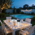 solar lotus light, backyard ambiance