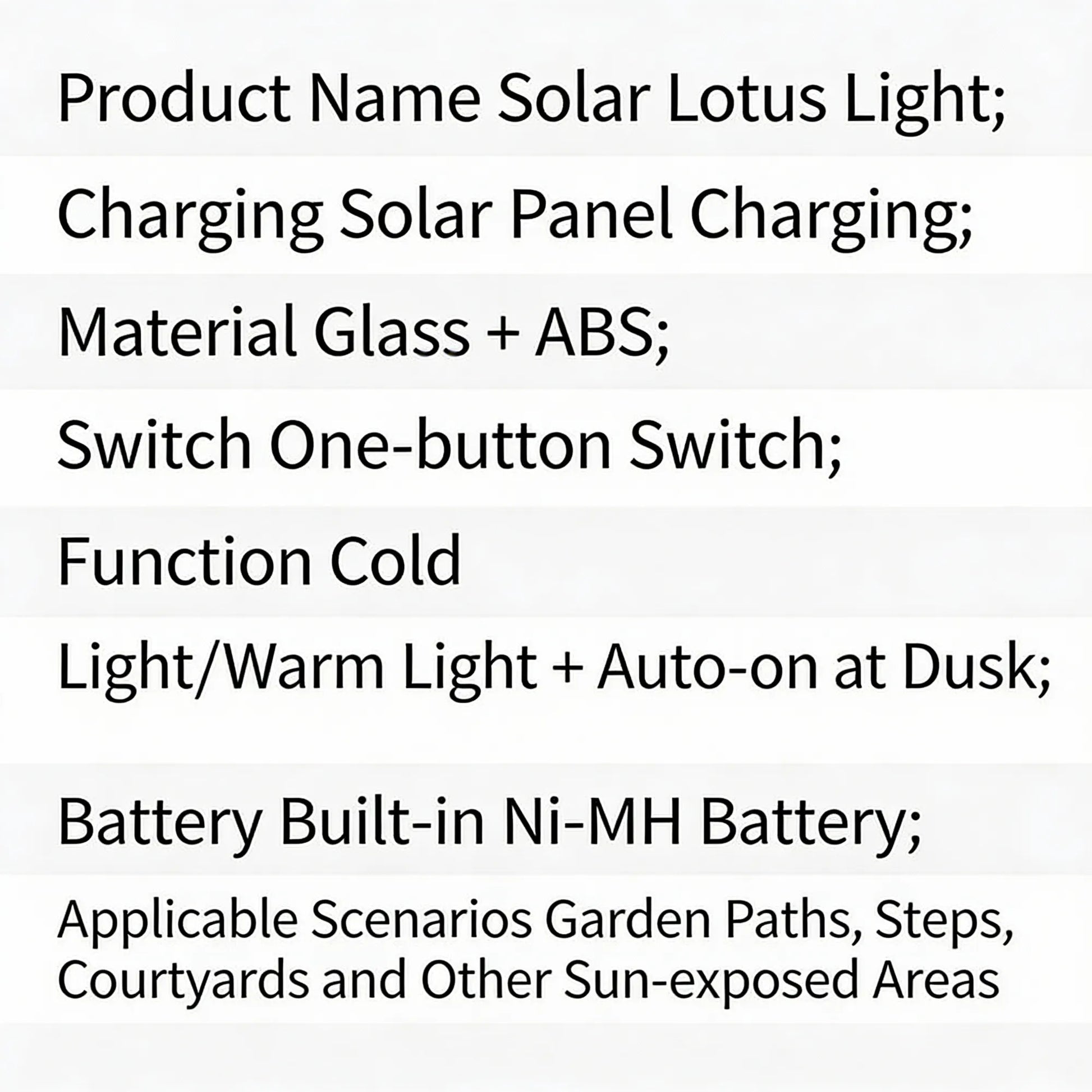 solar lotus light, solar panel detail