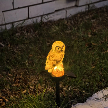 solar owl garden lamps, decorative, warm light