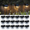 solar semi-circular outdoor lights, with potted plants