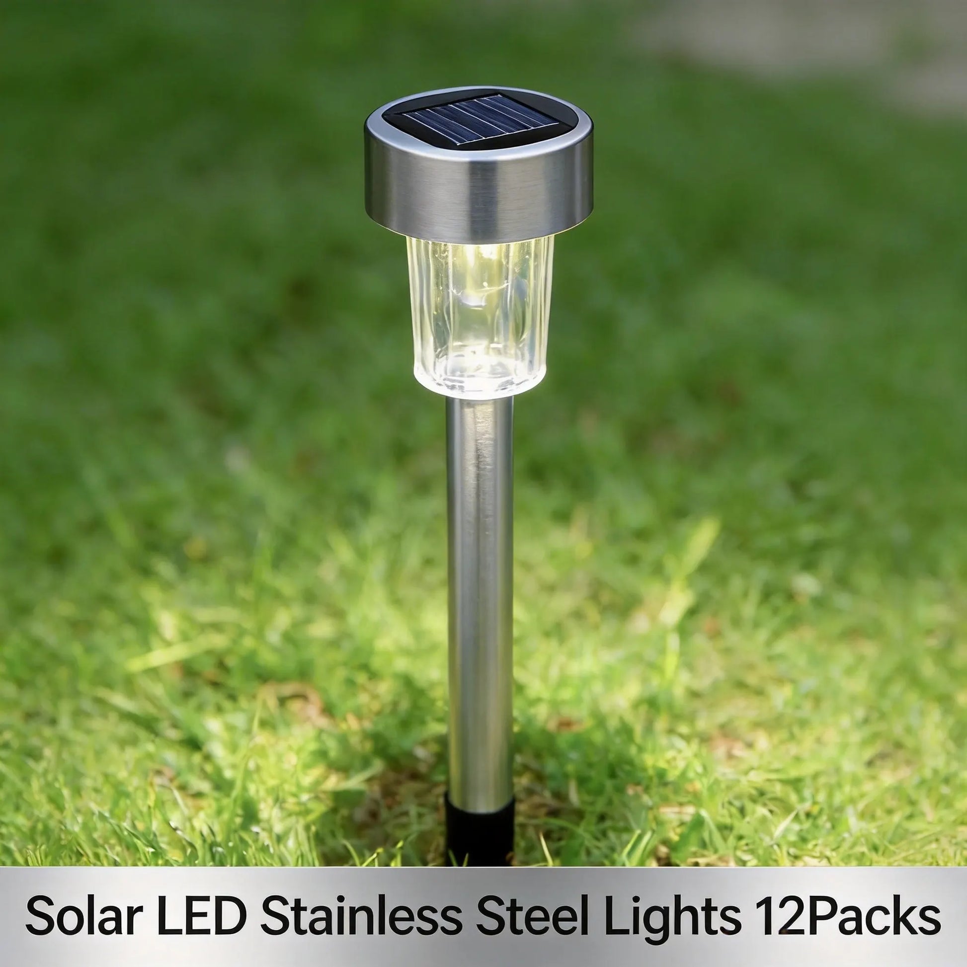 solar LED stick lights, Australian backyard