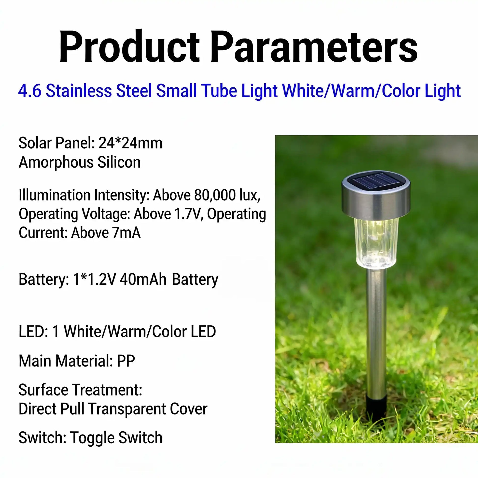 solar LED stick lights, stone pathway lighting