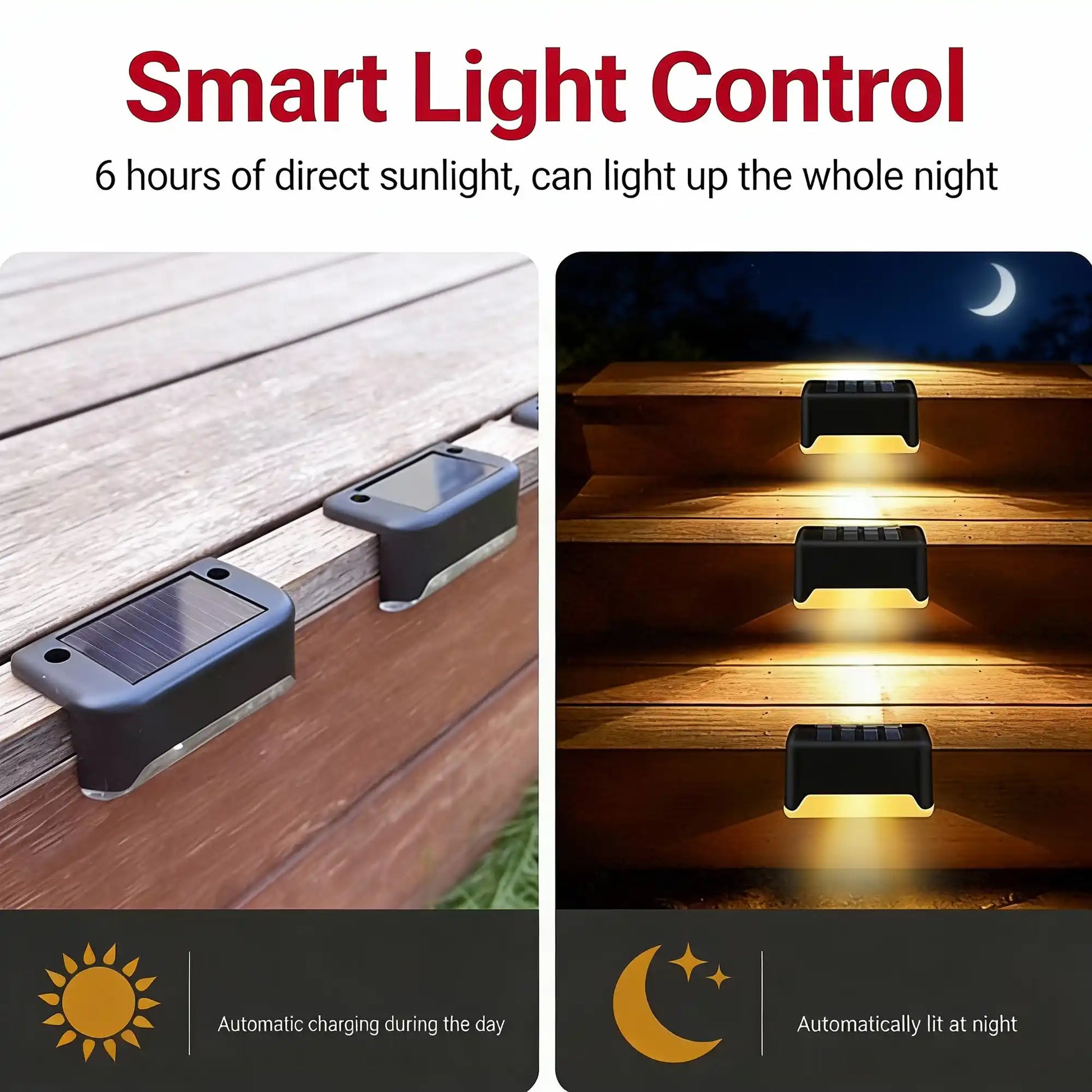 solar step lights, backyard ambiance