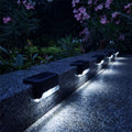 solar step lights, Australian backyard,garden landscape, dusk