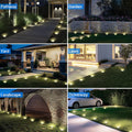 solar buried lights, backyard ambiance