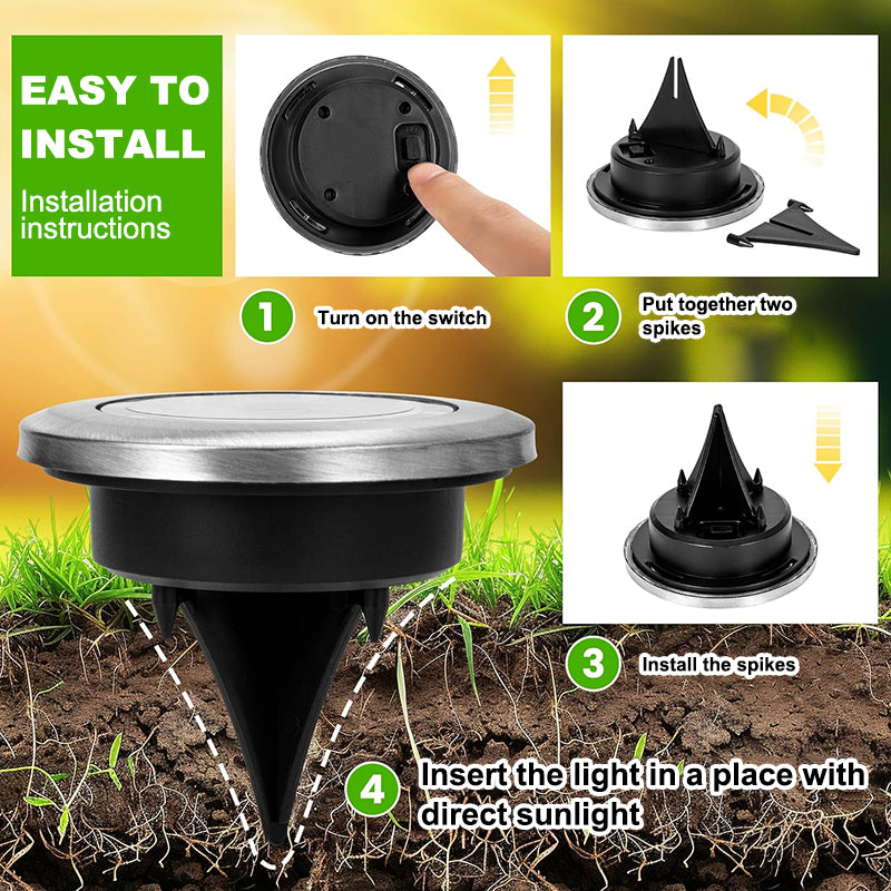 solar buried lights, path decoration